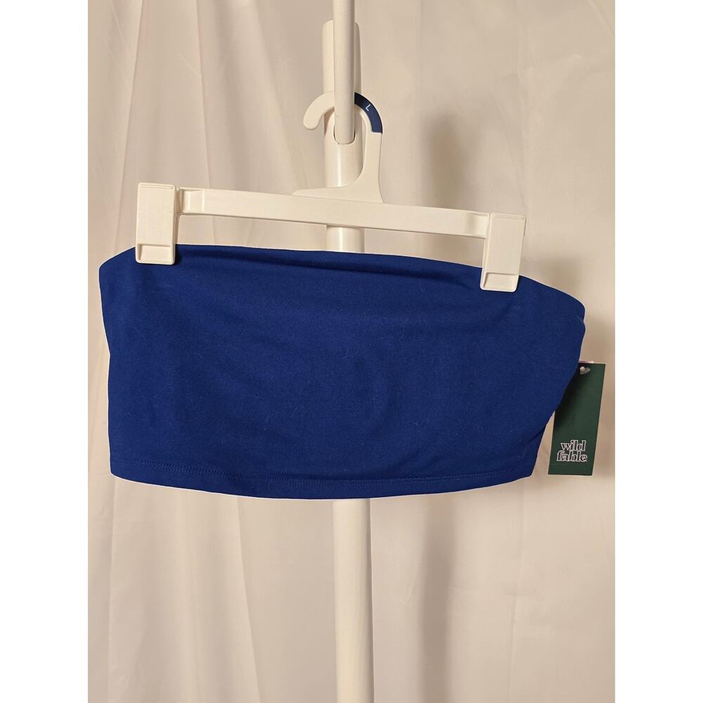 Women's Game Day ButterBliss Tube Top Navy Blue - Wild Fable Size Large - Picture 2 of 3